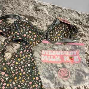 Strawberry Milk Mob Moon River Bikini Top and Bottom